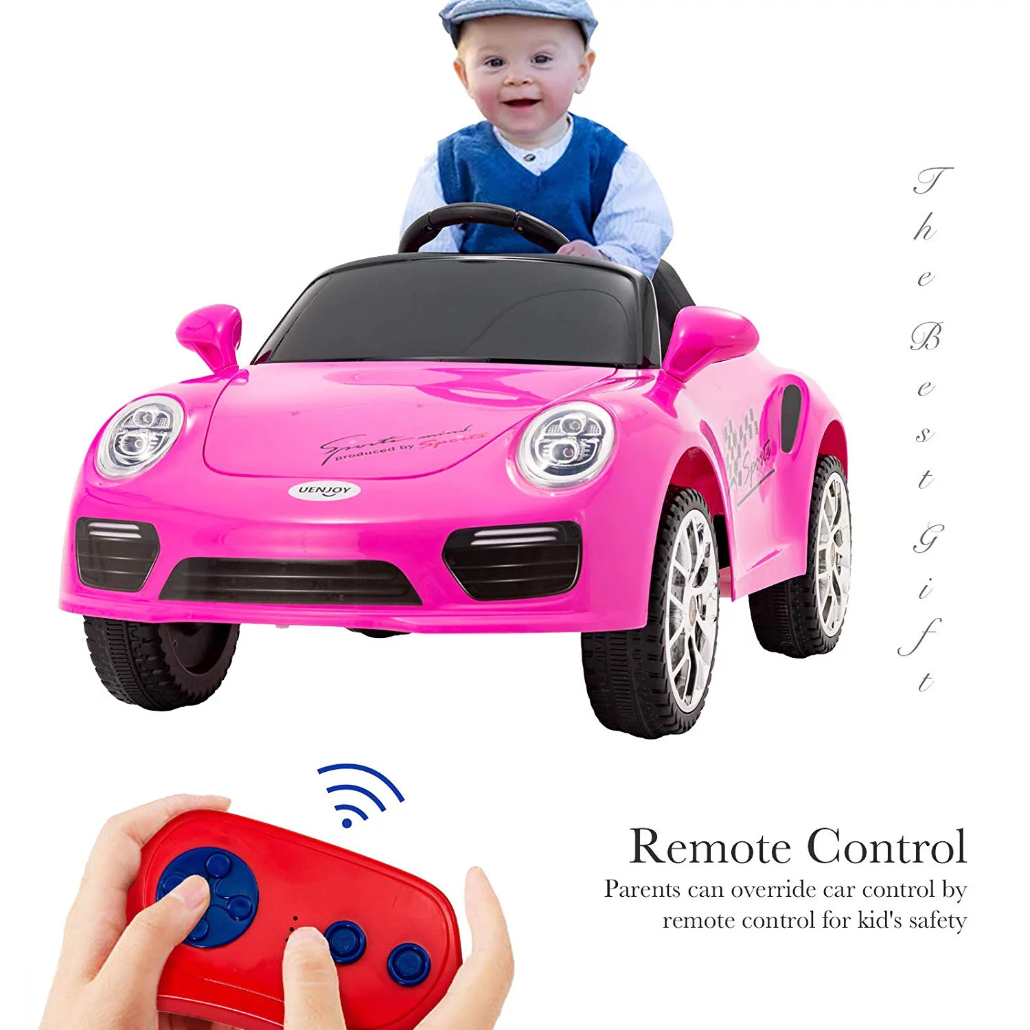 Red Kids Electric Ride On Car Battery Powered
